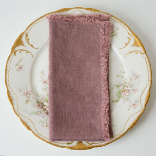 Fringed Linen Napkins