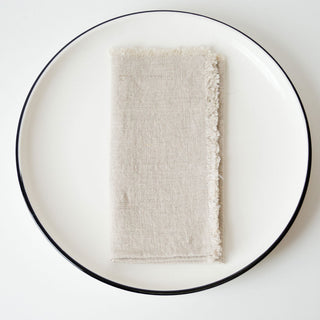 Fringed Linen Napkins