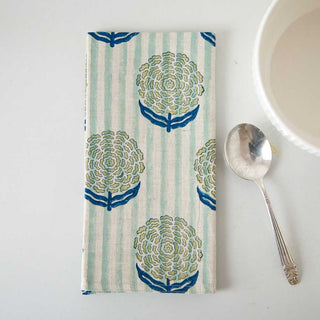 Alisha Block Printed Linen Table Napkin