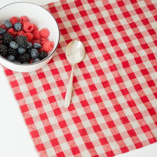 Gingham Check Linen Placemats