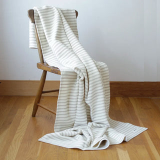 Ticking Stripe Organic Wool & Cotton Throw