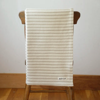 Ticking Stripe Organic Wool & Cotton Throw