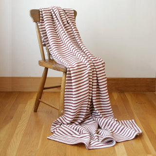Ticking Stripe Organic Wool & Cotton Throw