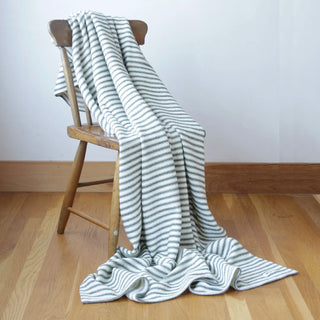 Ticking Stripe Organic Wool & Cotton Throw