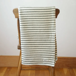 Ticking Stripe Organic Wool & Cotton Throw