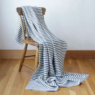 Ticking Stripe Organic Wool & Cotton Throw