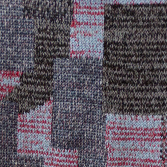 Upcycled Artisanal Patchwork Throw #33- an artisanal knt throw. Made in USA with reclaimed cotton and other blended yarns. Each one is u