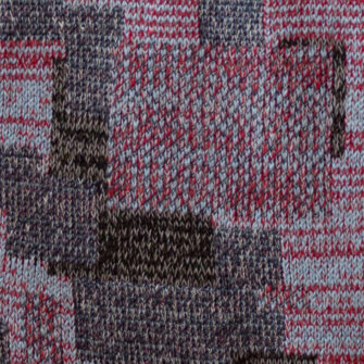 Upcycled Artisanal Patchwork Throw #33- an artisanal knt throw. Made in USA with reclaimed cotton and other blended yarns. Each one is unique, Swatch 2