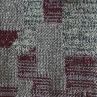 Upcycled Artisanal Patchwork Throw #34- an artisanal knt throw. Made in USA with reclaimed cotton and other blended yarns. Each one is unique, Swatch 1