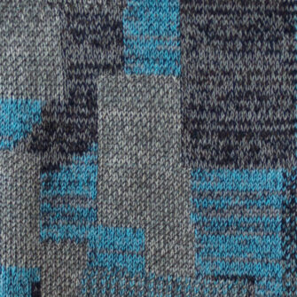 Upcycled Artisanal Patchwork Throw #35- an artisanal knt throw. Made in USA with reclaimed cotton and other blended yarns. Each one is unique, Swatch 1