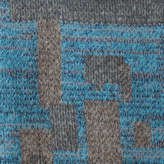 Upcycled Artisanal Patchwork Throw #36- an artisanal knt throw. Made in USA with reclaimed cotton and other blended yarns. Each one is unique, Swatch 1