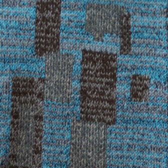 Upcycled Artisanal Patchwork Throw #38- an artisanal knt throw. Made in USA with reclaimed cotton and other blended yarns. Each one is unique, Swatch 1