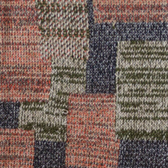 Upcycled Artisanal Patchwork Throw #40- an artisanal knt throw. Made in USA with reclaimed cotton and other blended yarns. Each one is unique,