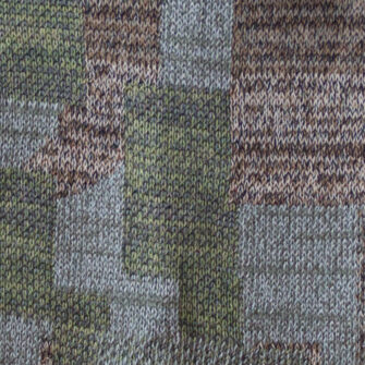 Upcycled Artisanal Patchwork Throw #41- an artisanal knt throw. Made in USA with reclaimed cotton and other blended yarns. Each one is unique, Swatch 1