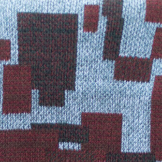 Upcycled Artisanal Patchwork Throw #22- an artisanal knt throw. Made in USA with reclaimed cotton and other blended yarns. Each one is unique, Swatch Detail 2