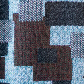 Upcycled Artisanal Patchwork Throw #24- an artisanal knt throw. Made in USA with reclaimed cotton and other blended yarns. Each one is unique, Swatch 1