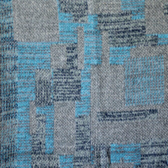 Upcycled Artisanal Patchwork Throw #25- an artisanal knt throw. Made in USA with reclaimed cotton and other blended yarns. Each one is unique, Swatch 2