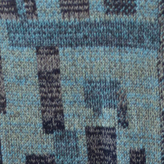 Upcycled Artisanal Patchwork Throw #30 - an artisanal knt throw. Made in USA with reclaimed cotton and other blended yarns. Each one is unique, Swatch 2