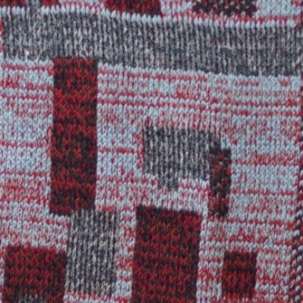 Upcycled Artisanal Patchwork Throw #28 - an artisanal knt throw. Made in USA with reclaimed cotton and other blended yarns. Each one is u