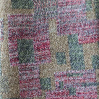 Upcycled Artisanal Patchwork Throw #21- an artisanal knt throw. Made in USA with reclaimed cotton and other blended yarns. Each one is unique,